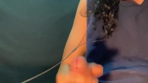 big mixed uncut bbc nutting & splashing all over my own dick in regular & slow mo!