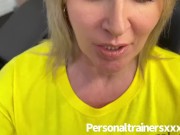 Gym milf drains all her clients 12/16