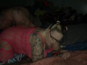 Intense doggystyle dildo fucking ends with hard thrusting creampie from stepbro 14/16