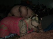 Intense doggystyle dildo fucking ends with hard thrusting creampie from stepbro 6/16