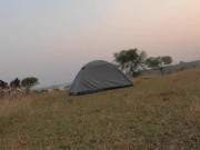 Outdoo in the tent at evening in a peaceful environment 14/16