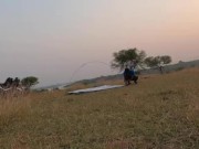 Outdoo in the tent at evening in a peaceful environment 6/16