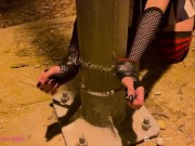 COSPLAY OF HARRY PORTTER BONDAGE IN A PUBLIC PARK part  2   LAURA NYNPHE 12/16