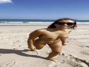 waking nude on the beach!  Only Fans @Appleliu-76 10/16