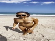 waking nude on the beach!  Only Fans @Appleliu-76 12/16