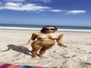 waking nude on the beach!  Only Fans @Appleliu-76 14/16