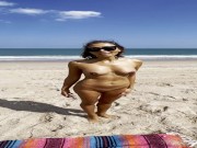 waking nude on the beach!  Only Fans @Appleliu-76 16/16