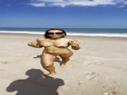 waking nude on the beach!  Only Fans @Appleliu-76 4/16