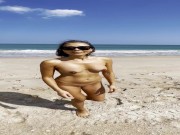 waking nude on the beach!  Only Fans @Appleliu-76 7/16