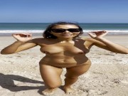 waking nude on the beach!  Only Fans @Appleliu-76 8/16