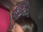 Mixed girl giving slow head on my new couch 1/16