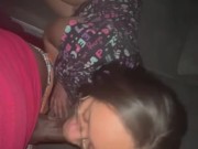 Mixed girl giving slow head on my new couch 2/16