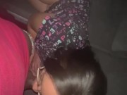 Mixed girl giving slow head on my new couch 9/16