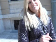 GERMAN SCOUT - Skinny Teen Candee Licious | Blue eyes Pickup for Casting Fuck 2/16