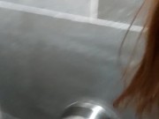 Dirty girl doing bad things - girl pissing