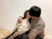【個人撮影】女の子の日の過ごし方♡休日デート終わりにベッドでまったりしてたら甘々ディープキスからイチャイチャが始まった..♡愛ある濃厚フェラ抜き❤︎Japanese amateur hentai 1/16