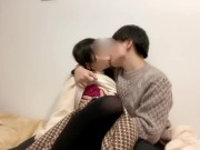 【個人撮影】女の子の日の過ごし方♡休日デート終わりにベッドでまったりしてたら甘々ディープキスからイチャイチャが始まった..♡愛ある濃厚フェラ抜き❤︎Japanese amateur hentai 4/16