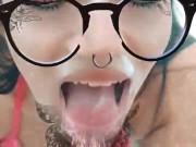 he cummed a lot in my face 8/16