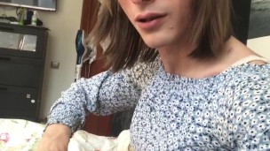 Femboy Mi makes selfie video fingering his Girlfriend Vilu