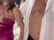 Exhibitionist hotwife in the nightclub 6/16