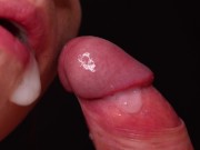 CLOSE UP: Best Wet BLOWJOB in the WORLD Right NOW, All Cum on Tongue, ASMR Sucking Dick 4K 16/16