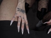 Nail'd ep.13: White French Stiletto Nails Handjob & Sucking (Trailer) 2/16