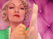 Latex sounding ASMR video: 3 layers of medical gloves... sexy pin up MILF