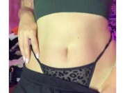 OF  yourisabelle99 livestream stripping black g string 7/16