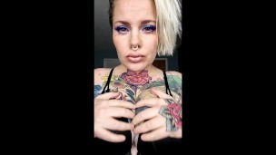 Hot Blonde Squeezing Tits and Blowing Big Black Cock POV Fantasy