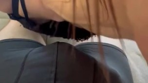 Very good blowjob and cum on flat chest