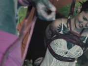 Dirty Dreaz shibari fun - sexy Dreadlocks girls Anuskatzz + Valkyriz getting tied up in bondage tattoo fetish goth emo BDSM