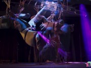 Intense shibari LIVE show with Anuskatzz and Lily Lu from Z-filmz - Dirty Dreaz extrem BDSM bondage 7/16