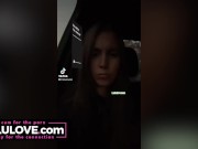 Babe starting candid vlog as cumshot on her booty, puckering asshole closeups, behind the scenes ASMR - Lelu Love 3/16