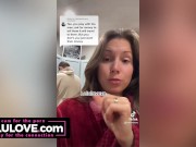 Babe starting candid vlog as cumshot on her booty, puckering asshole closeups, behind the scenes ASMR - Lelu Love 4/16