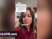 Babe starting candid vlog as cumshot on her booty, puckering asshole closeups, behind the scenes ASMR - Lelu Love 5/16