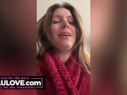 Babe starting candid vlog as cumshot on her booty, puckering asshole closeups, behind the scenes ASMR - Lelu Love 8/16