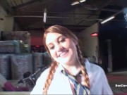 Teen Kendra in School Uniform struggles with a big older cock 3/16