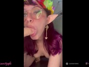 SKINNY ELF PLAYS WITH HER DILDO HIDDEN I SMALL TITTS  I CLOSE UP I Laura Nynphe 7/16