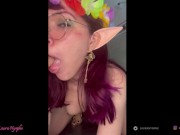 SKINNY ELF PLAYS WITH HER DILDO HIDDEN I SMALL TITTS  I CLOSE UP I Laura Nynphe 8/16