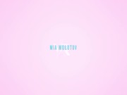 Skinny blonde strips from her bikini and masturbates in VR 1/16