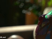 Jeny Smith naked on the couch. Photoset with tape 4/16