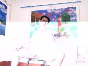 Photo shot. Bride in white dress and have no panties in art gallery.2 12/16