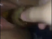 Breaking tight 18 year old pussy with a bottle, screaming and moaning very sexy 8/16