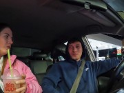 Girl Sucking Dick Stranger in Car / Sucked All The Cum 10/16