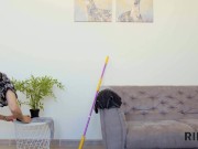 RIM4K. Cleaning is relegated to background because of threesome sex 4/16