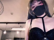 美女推口交，黑色丝质吊带狗插，停不下来 16/16