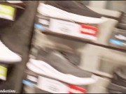 UPSKIRT No PANTIES in a SHOE STORE - CANDID 8/16