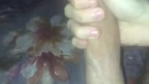 Большой член эпично кончает ночью