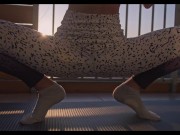 Занятие йогой пробуждают желание жестко трахнуть молышку в узкую киску. 2/16