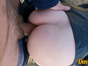 cutie in a leather jacket has hard anal sex on a scooter to wash her face with cum 10/16